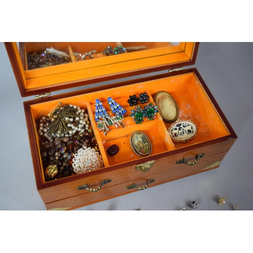 150 - A Modern Jewellery Box Containing Various Costume Jewellery