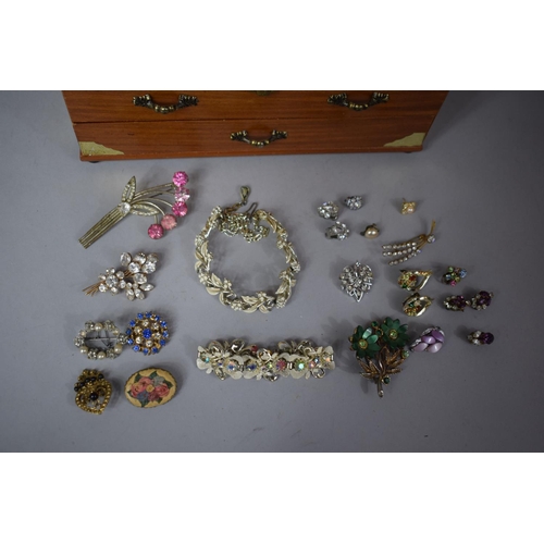 150 - A Modern Jewellery Box Containing Various Costume Jewellery