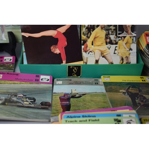 169 - A Wicker Basket Containing Sporting Card Sets c.1977