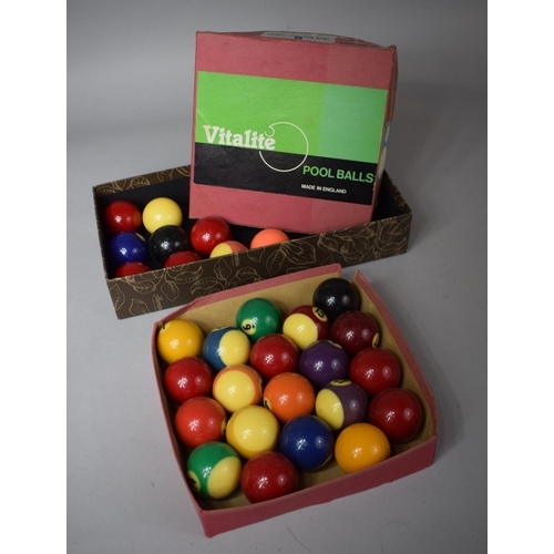 170 - A Collection of Vitalite Pool Balls