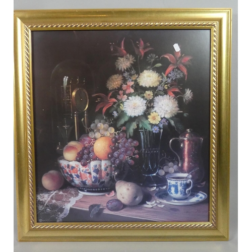 118 - A Large Gilt Framed Print, Still Life, 64cm Wide