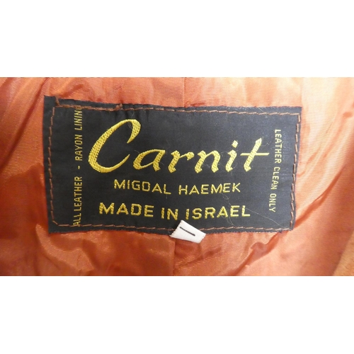 196 - A Vintage Israeli Leather Coat by Carnit Size 16