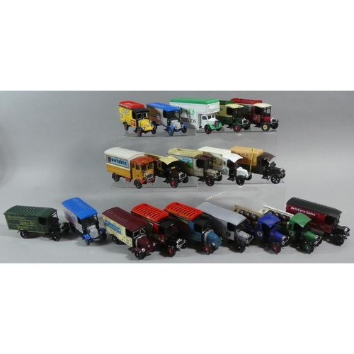 201 - A Collection of 19 Various Diecast Models of Vintage Vans and Lorries