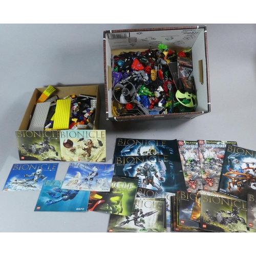 204 - A Collection of Various Bionicle, Bricks, Figures, Magazines etc