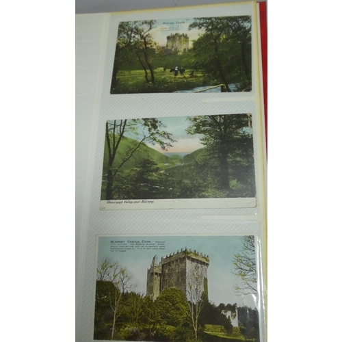 68 - A Postcard Album Containing Mainly 20th Century Postcards Relating to Blarney Castle, County Cork