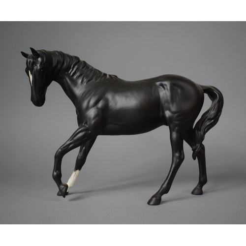 307 - A Beswick Matt Black Beauty No.2466