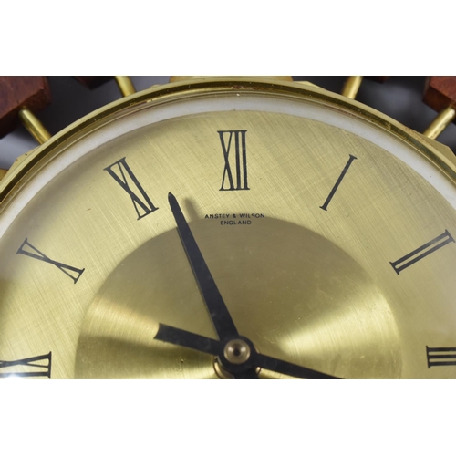 125 - A Mid 20th Century Starburst Wall Clock with Battery Movement (Working Order), 47cm high