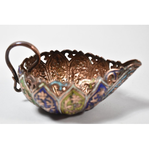 128 - An Indian/Persian Islamic Kashmir Gold Gilt Copper Enamelled Decorated Jug, Late 19th Century