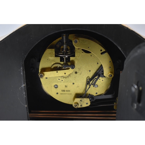 155 - A Mid 20th Century Walnut Mantle Clock, 25cm wide