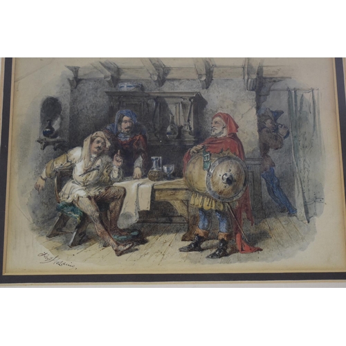 315 - A Small Framed Watercolour by Frederick Holding, Tavern Scene, 14.5x20.5cm