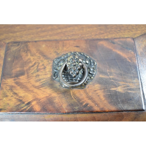 5 - A 19th Century Sarcophagus Shaped Mahogany Tea Caddy with Hinged Lid to Central Mixing Well {No Bowl... 