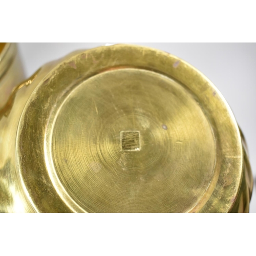 60 - A Beaten Brass Litter Bin and a Jardiniere, The Latter 22cm diameter