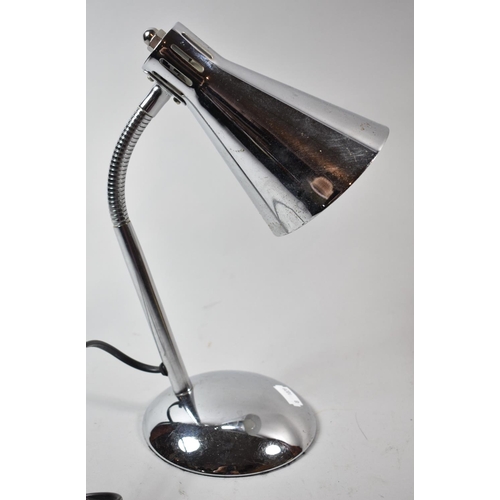 64 - A Good Quality Chrome Desk Lamp, in Full Working Order