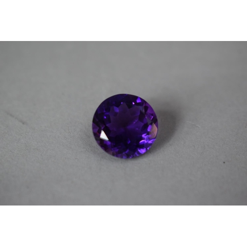 344 - A 14mm Round African Amethyst Stone with Appraisal Value for £166.08