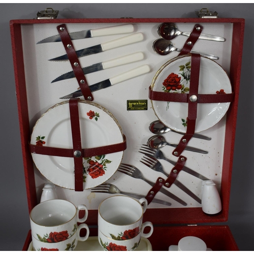 117 - A Vintage Brexton Picnic Set, Case Requires Some Restoration