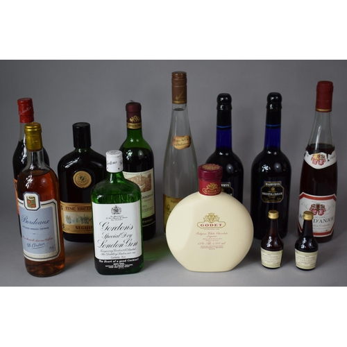 148 - A Collection of Wines and Spirits to Include Gordons Gin, Bristol Cream Sherry, Belgian White Chocol... 