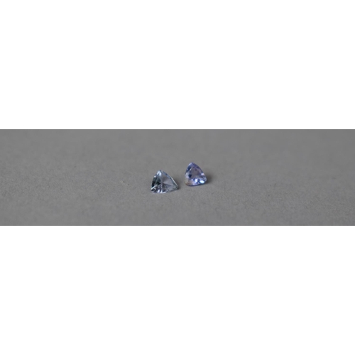 238 - A Pair of Fine Purple/Blue Natural Tanzanite Gemstones, 0.1ct