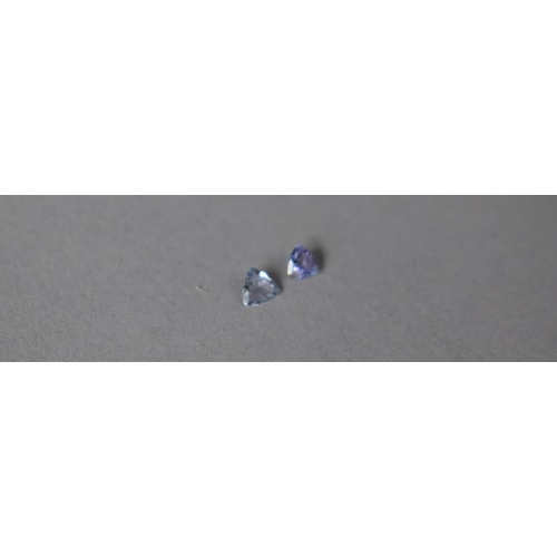 238 - A Pair of Fine Purple/Blue Natural Tanzanite Gemstones, 0.1ct