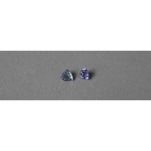 238 - A Pair of Fine Purple/Blue Natural Tanzanite Gemstones, 0.1ct