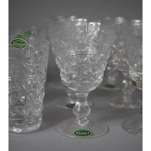 256 - A Collection of Various Stuart Mansfield Pattern Cut Glass to Include Sherry, Liqueurs Etc