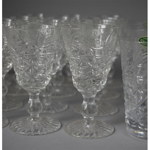 256 - A Collection of Various Stuart Mansfield Pattern Cut Glass to Include Sherry, Liqueurs Etc