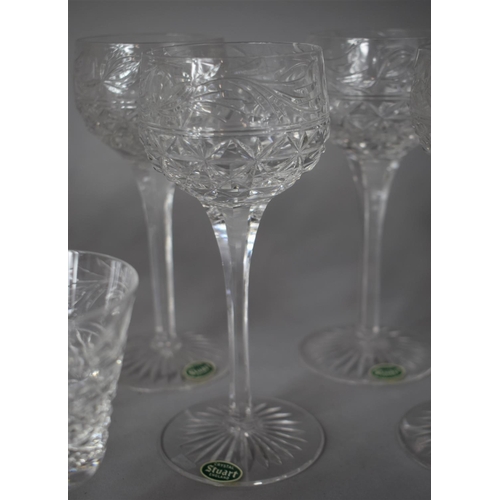 259 - A Collection of Stuart Crystal Mansfield Pattern to include Twelve Hock Glasses, Eight Small Wines