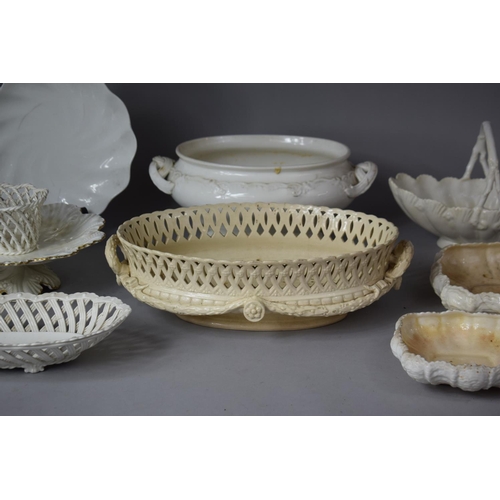 283 - A Collection of Various 19th Century and Later Creamware to include Wedgwood Oval Pierced Bowl with ... 