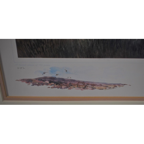 285 - A Framed Berrisford Hill Sporting Print, Grouse in Flight, 53cm wide