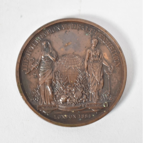 381 - A Victorian Bronze Medallion to Commemorate the International Health Exhibition 1884