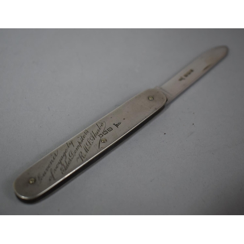 394 - A Silver Penknife, 