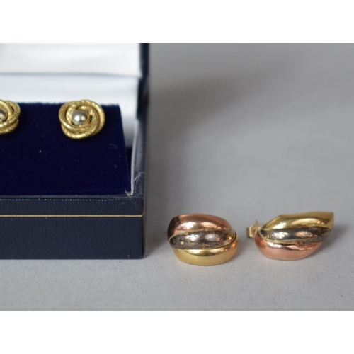 409 - A Pair of 9ct Gold Stud Earrings, 4.3g