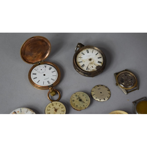 433 - A Collection of Various Pocket Watch and Wrist Watch Movements and Parts to Include Silver Cased Poc... 