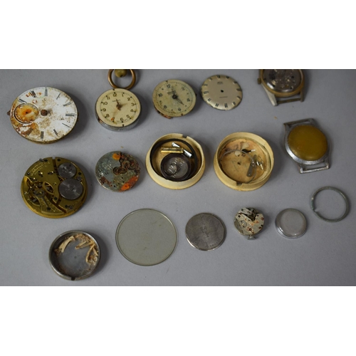 433 - A Collection of Various Pocket Watch and Wrist Watch Movements and Parts to Include Silver Cased Poc... 