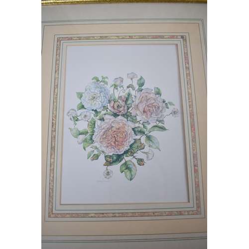 441 - A Set of Six Gilt Framed Botanic Prints, the Frames with Ribbon and Bow Mounts, 52cm high