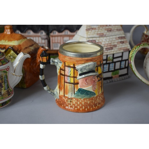 468 - A Collection of Ceramics to Include Novelty Teapots, Larger Steins, Cottage Storage Jars etc