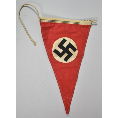 63 - A Nazi Cloth Pennant, 32cm Long