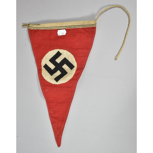 63 - A Nazi Cloth Pennant, 32cm Long