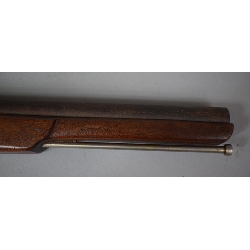 108 - A Reproduction Brass Model of Flintlock Pistol, 43cm long