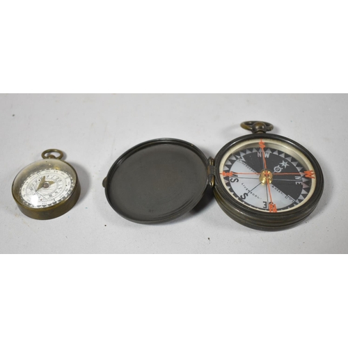 109 - A Frodsham & Keen Liverpool Pocket Compass, 6cm Diameter Together with a Smaller Example