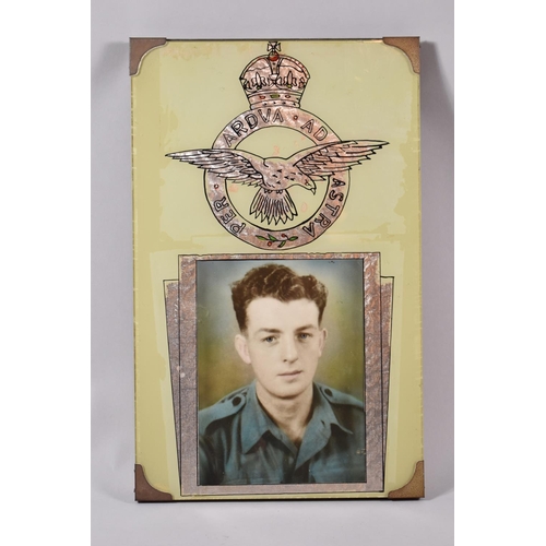 114 - A Framed Photograph of Young RAF Soldier, 41cm High