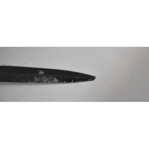 116 - A WWII Commando Dagger, The Crossguard Stamped with War Department Arrow and No. B2, Blade Lost Tip ... 