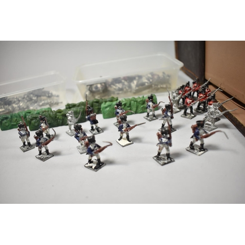 186 - A Collection of Painted and Unpainted Metal Wargaming Figures Together with Wargaming Instructions i... 