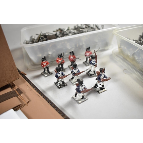 186 - A Collection of Painted and Unpainted Metal Wargaming Figures Together with Wargaming Instructions i... 