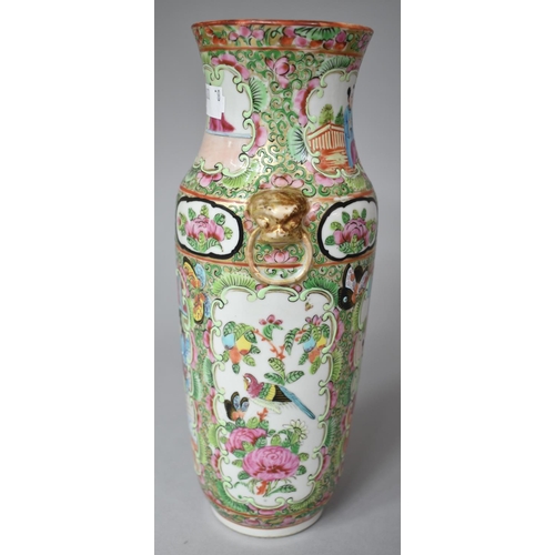 225 - A Collection of Three 19th Century Chinese Canton Famille Rose Vases to Include Two Examples Featuri... 