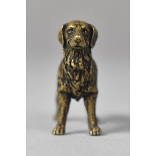 235 - A Small Bronze Study of a Dog, 4.5cm Long