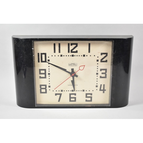 277 - A Metro Newgate Art Deco Style Wall Clock, 45cm Wide