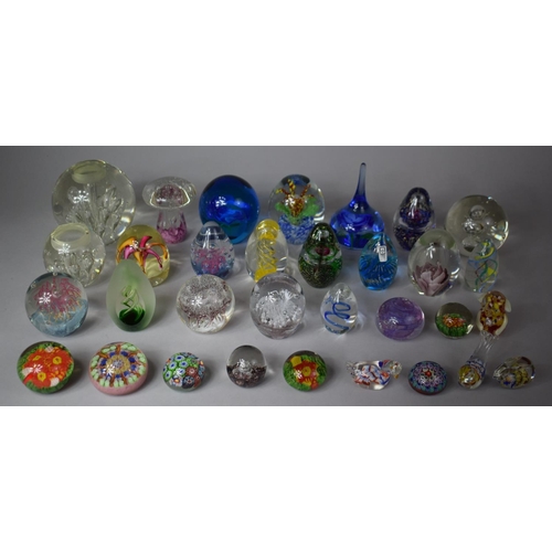 278 - A Collection of Approx 32 Various Glass Paperweights