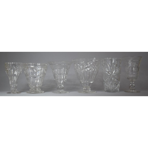 279 - A Collection of Six Various Cut Glass Vases to include Examples by Brierley Etc