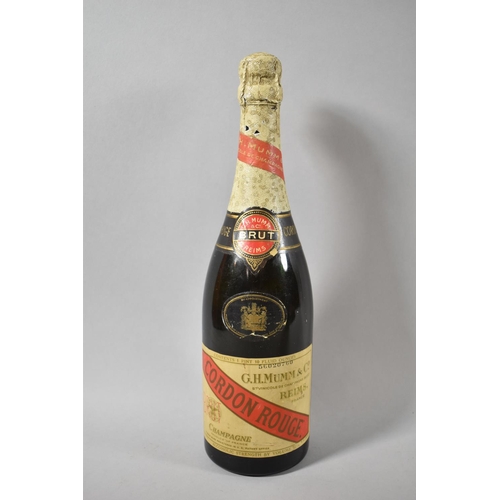 76 - A Single Bottle of Cordon Rouge Champagne by G H Mumm & Co (Given as a present in 1962).