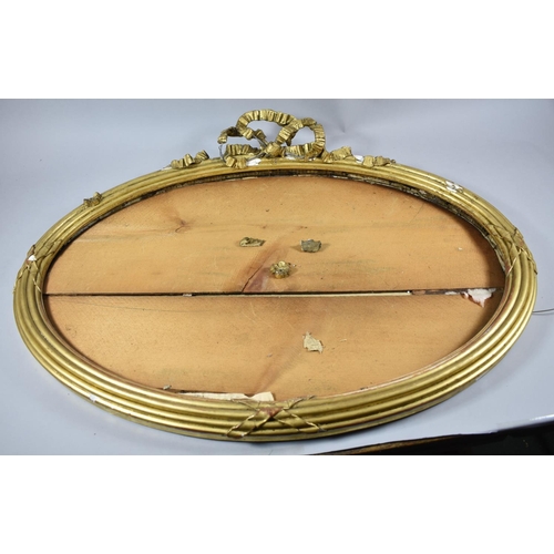 539 - An Oval Gilt Frame For Restoration, 78cm wide